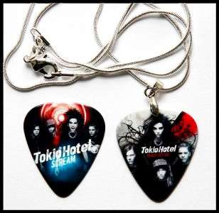 Tokio Hotel Guitar Pick Silver Necklace + Pick  