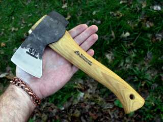 WETTERLINGS SWEDISH HAND FORGED SMALL CAMP AXE   USA AMERICAN HICKORY 