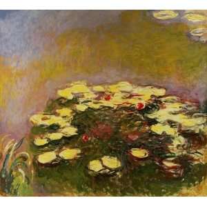   Water Lilies, Yellow : Art Reproduction Oil Painting: Home & Kitchen