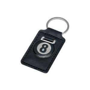    Novelty Items Eight Ball Leather Key Holder: Sports & Outdoors