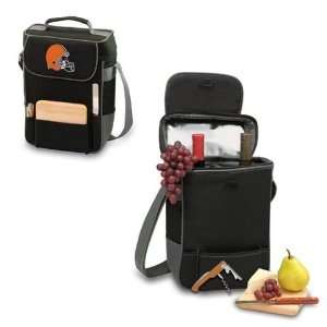  Cleveland Browns 2 Bottle Wine Tote Cooler Bag: Sports 