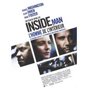 Inside Man Poster French 27x40 Denzel Washington Clive 
