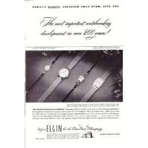  1947 Ad Elgin Lord & Lady Elgin Watchmaking development 