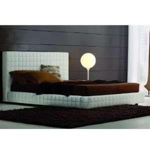  Alix Platform Leather Bed w/ Tall Headboard Bedroom Set 