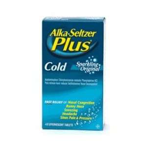 Alka Seltzer Plus Cold Sparkling Original Flavor Tablets   48 Ea