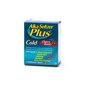 Alka Seltzer Plus Cold Fast Relief Effervescent Tablets Cherry Burst 