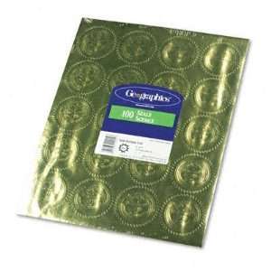  Geographics Gold Embossed Foil Seal, 100 per Pack (20014 
