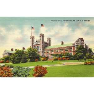  1940s Vintage Postcard Washington University St. Louis 