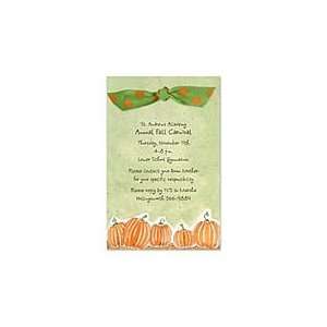  Pumpkin Ribbon Invitation Holiday Invitations: Health 