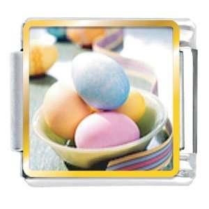  Bowl Of Easter Eggs Italian Charms Bracelet Link: Pugster 