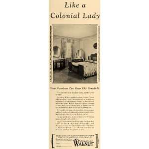  Ad Colonial American Walnut Furniture Age Grace   Original Print Ad