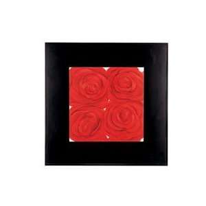  Wall Art Decor   Contemporary Style Four Bold Red Roses 