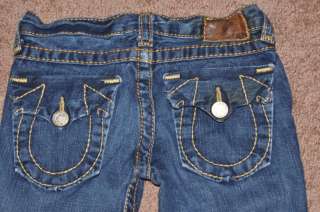True Religion boot cut girls jeans size 10, 26x24, 26 x 24 EXC  