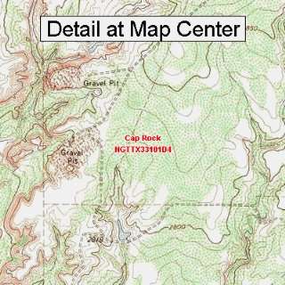 USGS Topographic Quadrangle Map   Cap Rock, Texas (Folded/Waterproof)