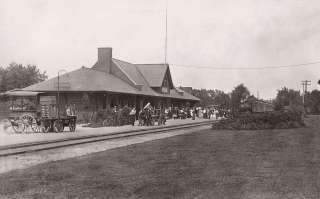 1921 Wausau Wisconsin WI railroad train depot LG photo  