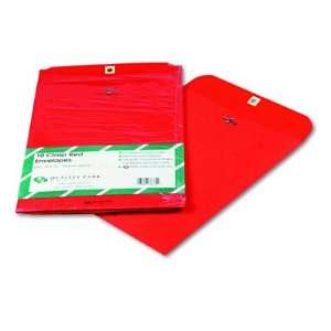   Park Fashion Color Clasp Envelope, 28lb, 9 x 12   10 per Pack (Red