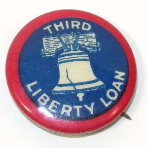  World War I Third Liberty Loan Celluloid Pinback Button 