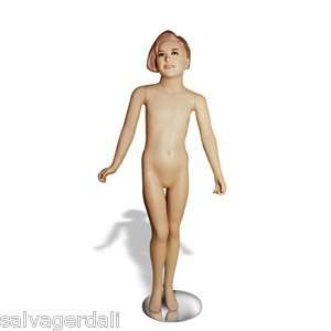  50 Tall Girl Mannequin with Molded Hair Flesh Tone NEW 
