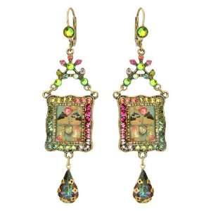  Michal Negrin Earrings with Japanese Kiss Print, Sparkling 