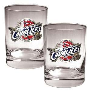  Cleveland Cavaliers NBA 2pc Rocks Glass Set   Primary Logo 