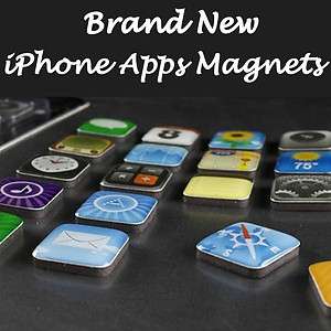Apple iPhone Apps Novelty Kitchen Fridge Magnets App Icons New Lot Set 