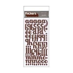 American Crafts Thickers Glitter Foam Stickers Poolside Chestnut; 3 