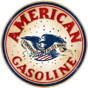  American Gasoline Automotive Metal Sign   Garage Art Signs 