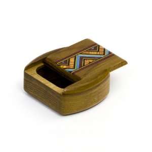 Heartwood Creations   2 Teak w/ inlay   Wood Pill / Snuff / Stash Box