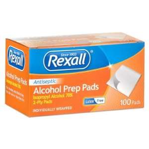  Rexall Antiseptic Alcohol Prep Pads, 100 ct Health 