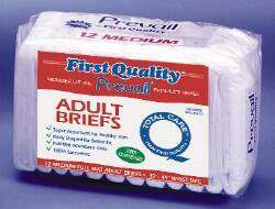 First Quality, Adult Diaper Senior Brief MEDIUM 192/CS BULK  