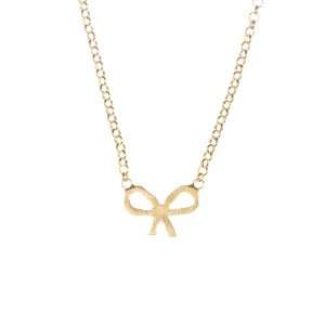  Dogeared Whispers Gold Dipped Bow Necklace Jewelry