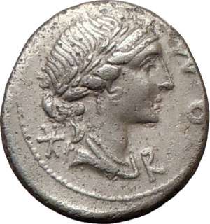 Mn. Aemilius Lepidus,114/113 BC.Silver denarius brockage.ROMA.Ex Mark 