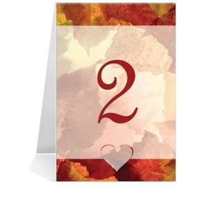  Table Number Cards   Autumn Leaves (1 25) 