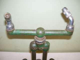   RAIN KING Model H 1 Green CAST Iron & Brass LAWN Sprinkler  