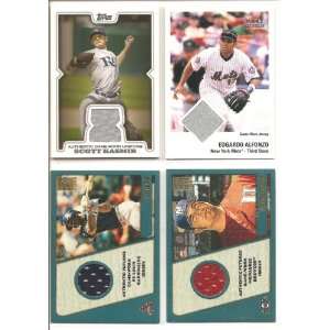  (4) Card Lot of Game Worn / Event Used Memorabilia Cards 