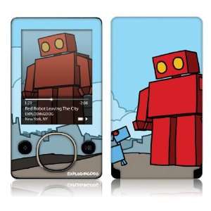   Zune  80GB  EXPLODINGDOG  Red Robot Skin: MP3 Players & Accessories