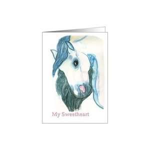  Andalusian Horse Head My Sweetheart Valentine Card Health 