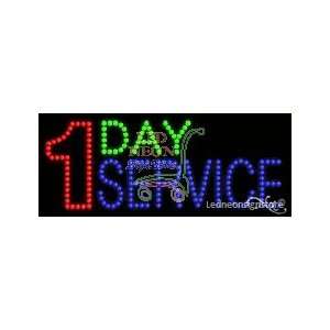Day Service LED Sign 11 inch tall x 27 inch wide x 3.5 inch deep 