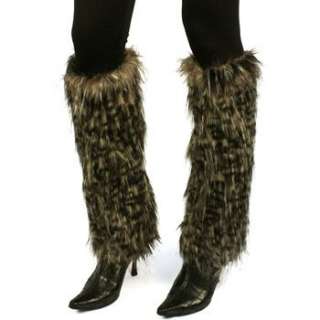   Animal Print Dance Ski Leg Warmer Boot Shoe Cover Leopard Black  