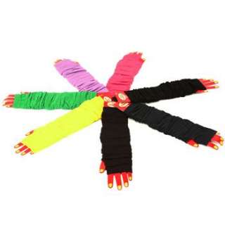 New Cotton Tight Knit Hand and Arm Warmer Fingerless Gloves Thumb Hole