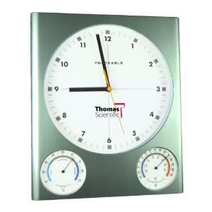 Thomas 1079 Traceable Thermometer/Humidity Clock,  34/116 degree F, 12 