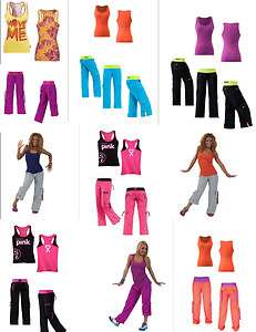 Zumba Outfit Cargo Pants and Tank many sizes and colors NEW  