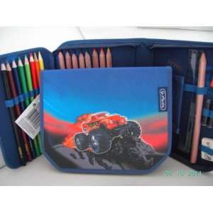  Pencil Case with Contents:Pencil Box, Etui,Pencil Bag 