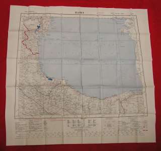 1952 AIR FORCE ESCAPE MAP of RASHT, IRAN / BAKU, USSR  