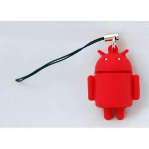  Android Robot Mini Red Cell Phone Strap   HTC/Google 
