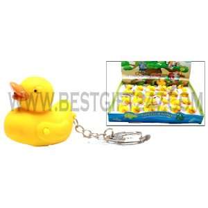  3x Duck Light up and Sound LED Keychains Toys & Games