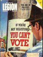 1952 Jun American Legion magazine antique VOTING, D DAY  