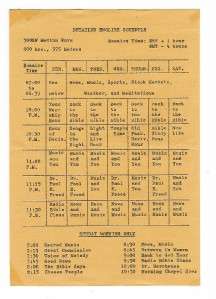 QSL Trans World Radio Bonaire NA program schedule 1965  