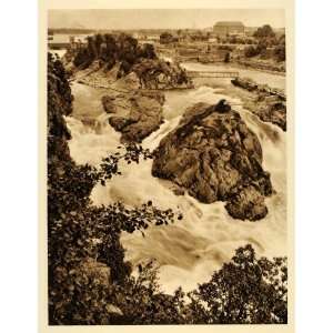  1932 Trollhaette Falls Sweden Malgo Bridge Waterfall 