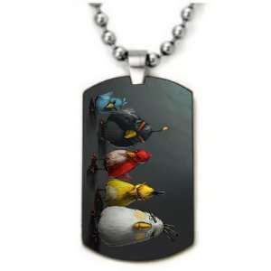 Angry Birds Style4 Color Dogtag Necklace w/Chain and Giftbox